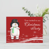 漫画雪だるまクリスマスパーティー 招待状 (スタンド正面)