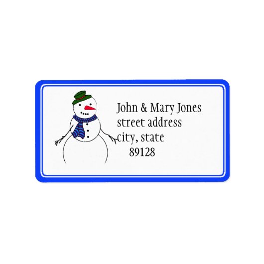 漫画雪だるまリトル気のあるそぶりをしたボーイ ラベル (正面)