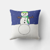 漫画雪だるま枕 クッション (裏面)