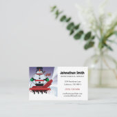 漫画雪だるま除雪サービス 名刺 (スタンド正面)