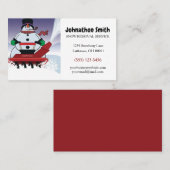 漫画雪だるま除雪サービス 名刺 (正面/裏面)