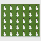 漫画雪だるま ラッピングペーパー (フラット)