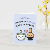 漫画青抹茶ティーカップ命名記念日 カード (黄色い花)