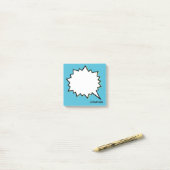 漫画音声バブルパーソナライズされたカスタム色 ポストイット (デスク上)