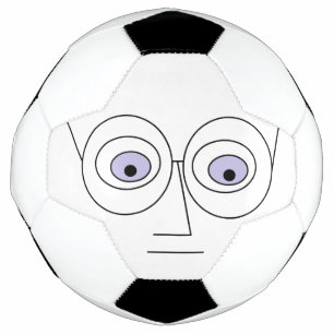 漫画顔着用眼鏡デザイン笑わされる サッカーボール