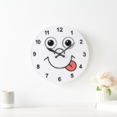 漫画顔 ラージ壁時計 (ホーム)