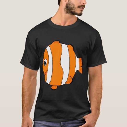 漫画風の丸いカクレクマノミのkugliスタイル IX Tシャツ (正面)
