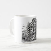 漫画風の建物 | 日本の建築 コーヒーマグカップ (正面左)