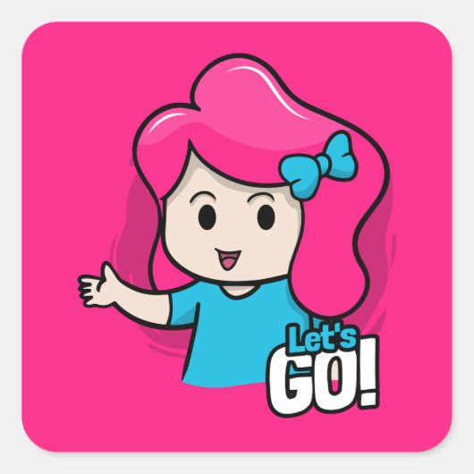 漫画風の スクエアシール (正面)