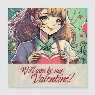 漫画風バレンタイン「Be My Valentine」33419 マグネット招待状