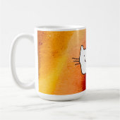 漫画風猫の線画 コーヒーマグカップ (左)