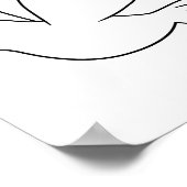 漫画飛んでいるの鳩の鳥の着色ページ ポスター (角)