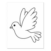 漫画飛んでいるの鳩の鳥の着色ページ ラバースタンプ (インプリント)