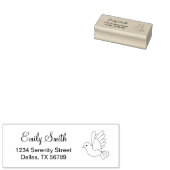 漫画飛んでいる鳩の鳥差出人住所 ラバースタンプ (押印)