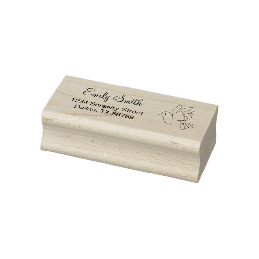 漫画飛んでいる鳩の鳥差出人住所 ラバースタンプ (スタンプ)