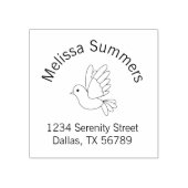 漫画飛んでいる鳩ハト差出人住所 ラバースタンプ (インプリント)