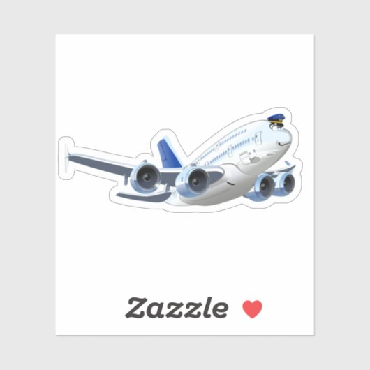 漫画飛行機 シール (シート)