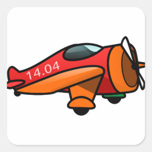 漫画飛行機 スクエアシール
