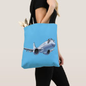 漫画飛行機 トートバッグ (クローズアップ)