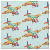 漫画飛行機 ファブリック (見本)