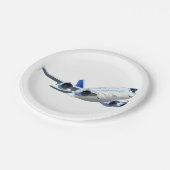 漫画飛行機 ペーパープレート (アングル)