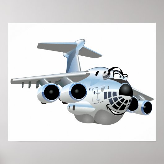 漫画飛行機 ポスター (正面)
