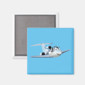 漫画飛行機 マグネット (正面/裏面)