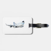 漫画飛行機 ラゲッジタグ (裏面横)