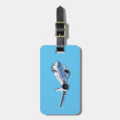 漫画飛行機 ラゲッジタグ (正面縦)