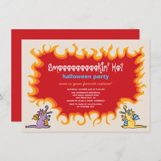 漫画魔法ドラゴンズ呼吸火災ハローウィンパーティ 招待状 (正面/裏面)