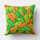 漫画鮮やか離れの：オレンジと緑 クッション (裏面)