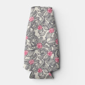 漫画鳥の花柄2 ボトルクーラー (正面)