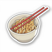 漫画麺イラストレーション シール (正面)