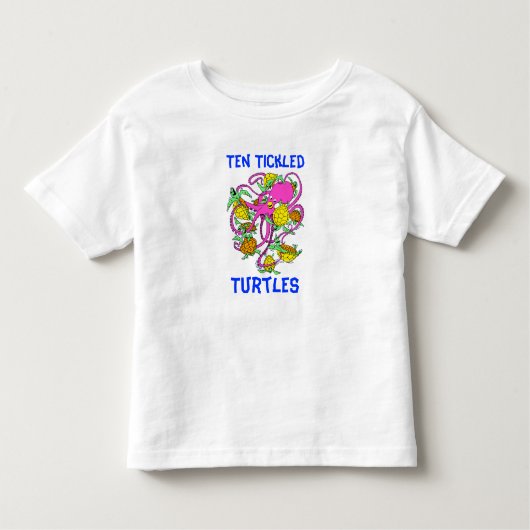 漫画10はカメをくすぐりました トドラーTシャツ (正面)