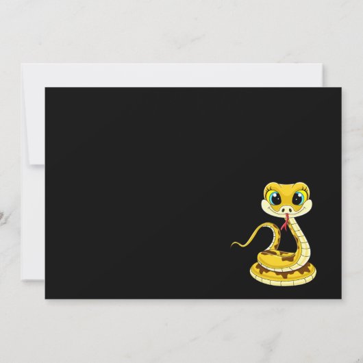 漫画2025年中国ののヘビの新年 招待状 (裏面)