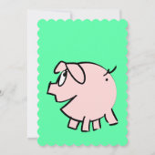 漫画3豚の年卵と生姜パーティーベビーInv 招待状 (裏面)