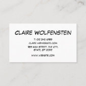 漫画·ブック·ポップ・アートのアーポップ・アートのト! 名刺 (裏面)