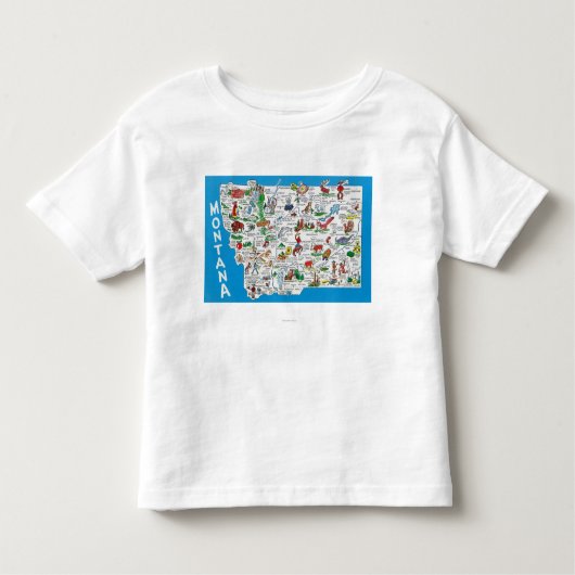 漫画、観光地を持つ州の眺め トドラーTシャツ (正面)