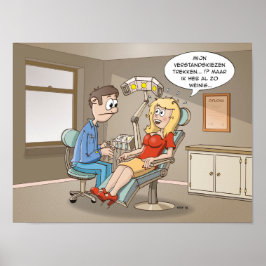 漫画； komt eenブロンドje bij de tandarts.ポスター ポスター