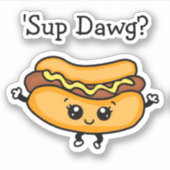 漫画 Sup Dawg ホットドッグ ステッカー シール (正面)