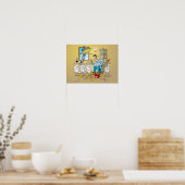 漫画； tanden op controlle bij de tandarts ポスター (キッチン)