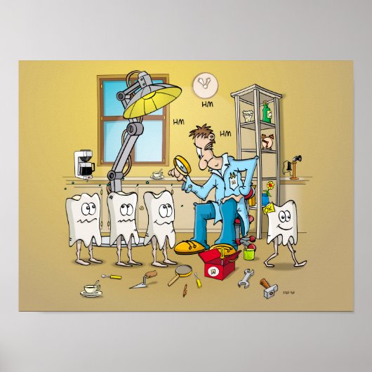 漫画； tanden op controlle bij de tandarts ポスター (正面)