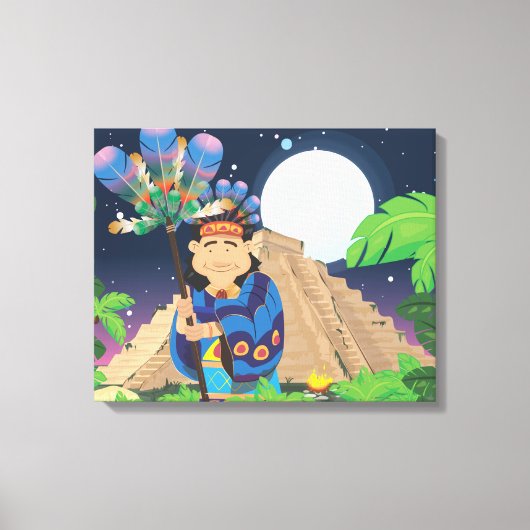 漫画Aztek キャンバスプリント (正面)