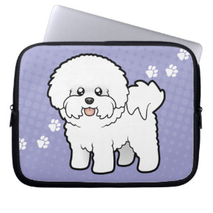 漫画Bichon Frise ラップトップスリーブ