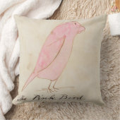 「漫画Birの16のスケッチからのピンクの鳥、 クッション (ブランケット)