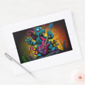 漫画Cthulhuロック転がn 長方形シール (封筒)