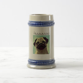 漫画Cutest Ever 大切 Pup Pug Mug Shot ビールジョッキ