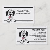 漫画Dalmatian犬の名刺のテンプレート 名刺 (正面/裏面)