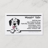 漫画Dalmatian犬の名刺のテンプレート 名刺 (裏面)