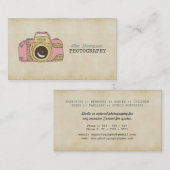 漫画DSLRのカメラの写真撮影の名刺 名刺 (正面/裏面)